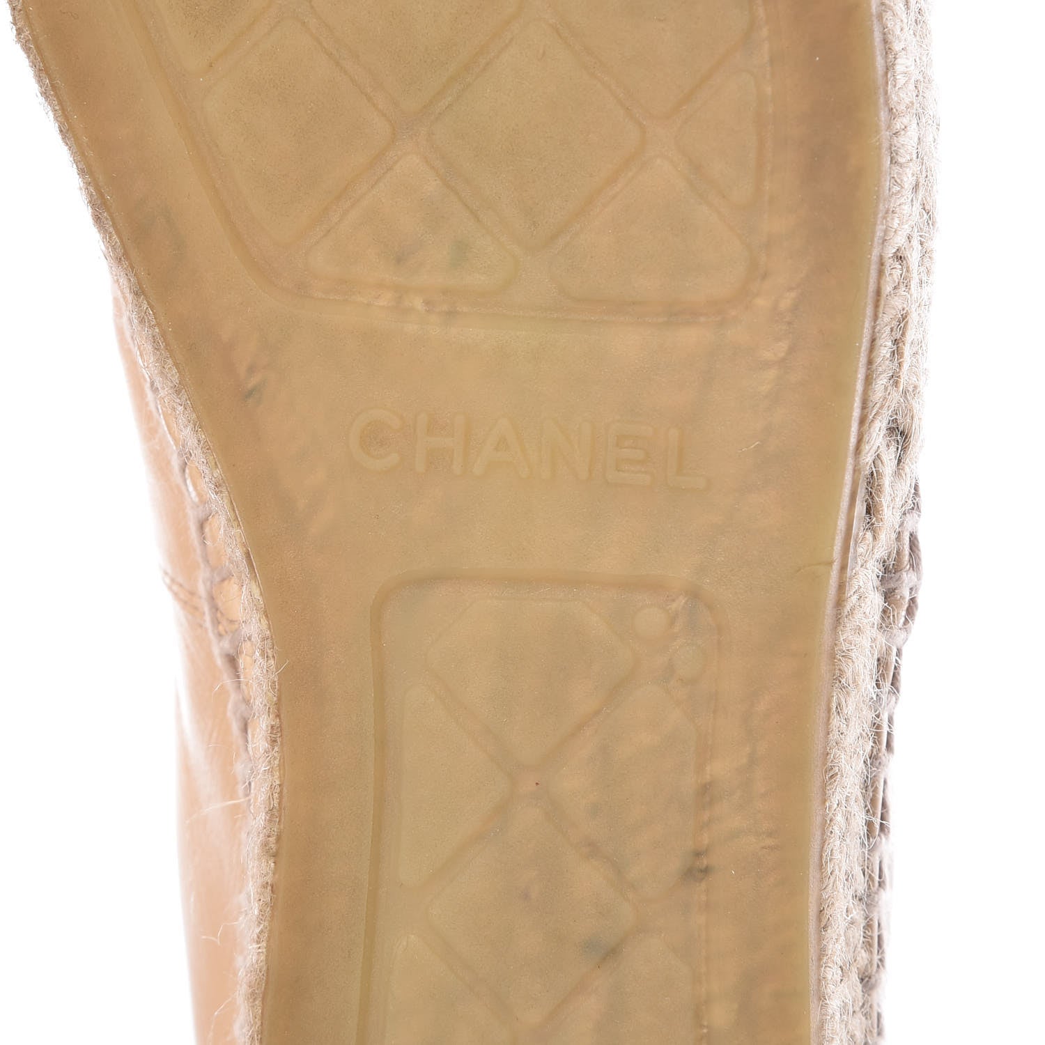 Chanel Lambskin CC Espadrilles 40 Beige Black 8 of 10