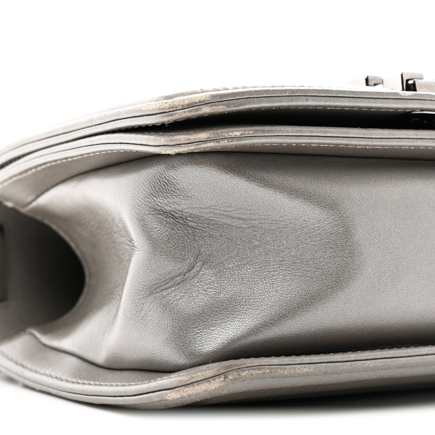 Chanel Galuchat Stingray Small Boy Flap Silver 9 of 16
