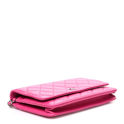 Chanel Caviar Quilted Wallet on Chain WOC Pink 3 of 11