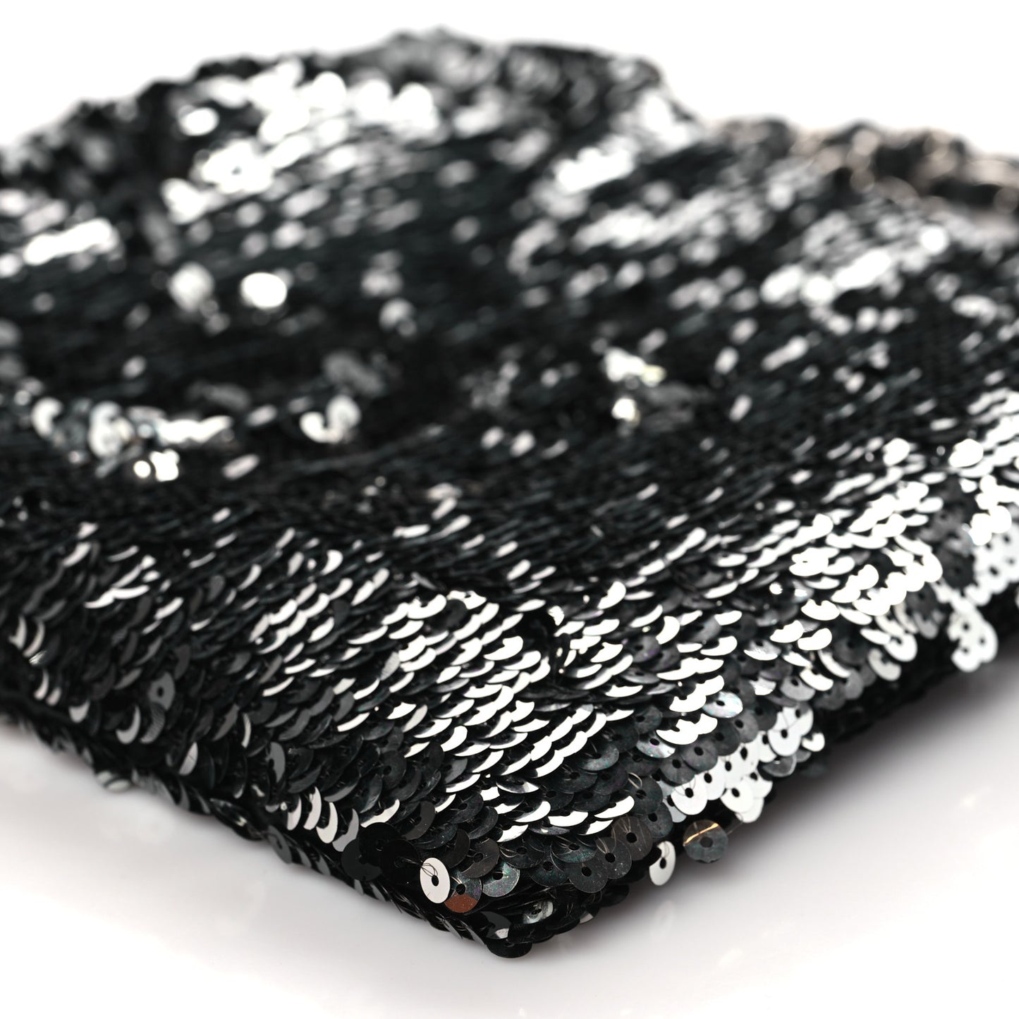 Sequin Summer Night Medium Drawstring Tote Black