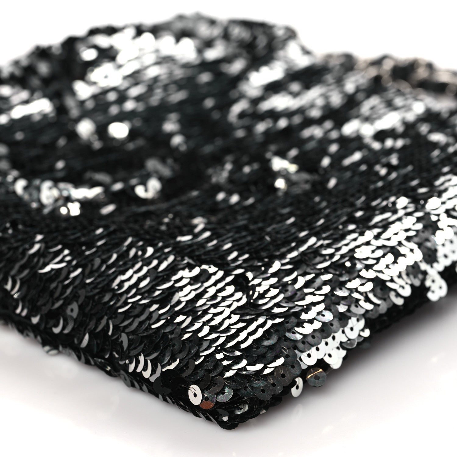 Chanel Sequin Summer Night Medium Drawstring Tote Black 10 of 10