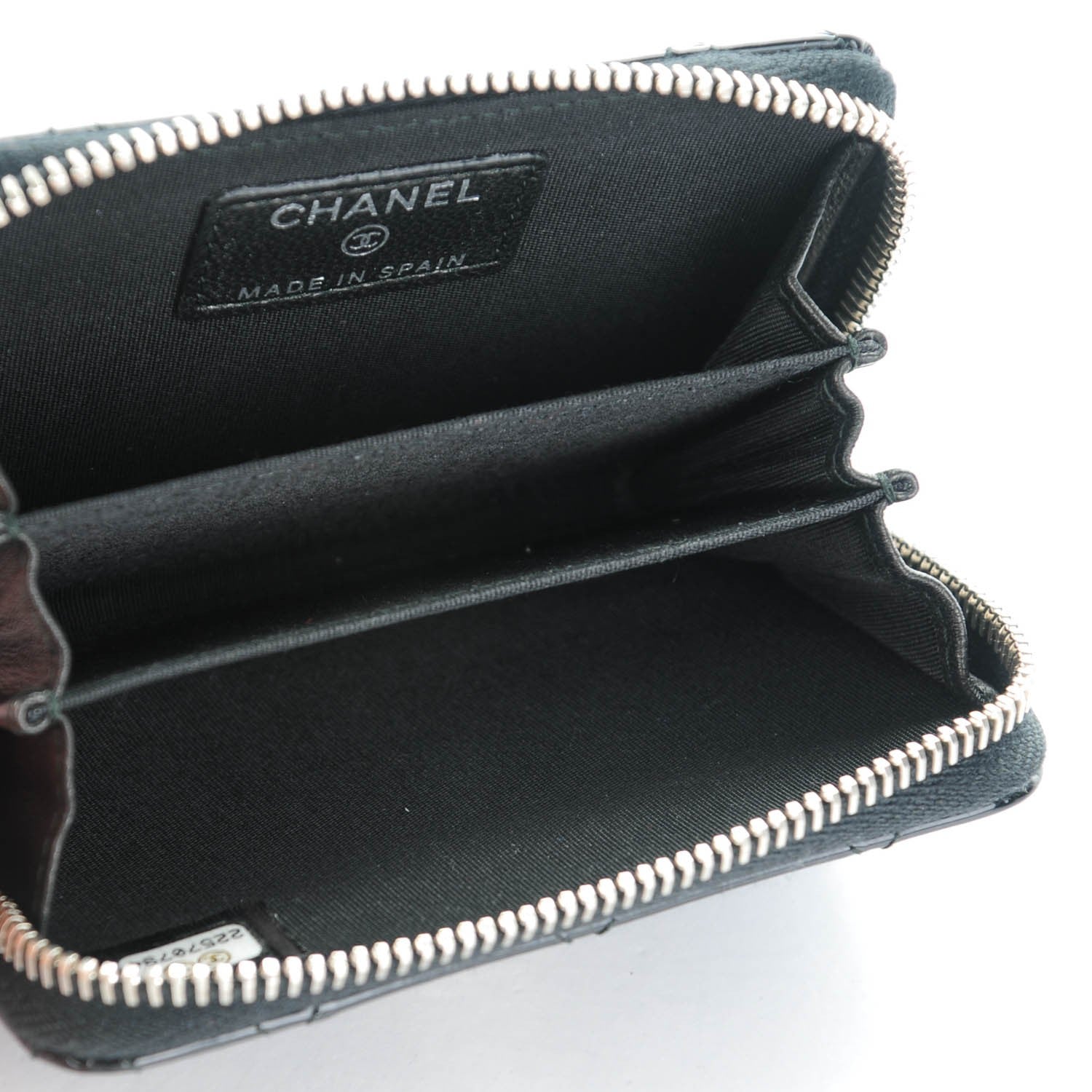 Chanel Patent Quilted Coco Boy Zip Coin Purse Black 5 of 7