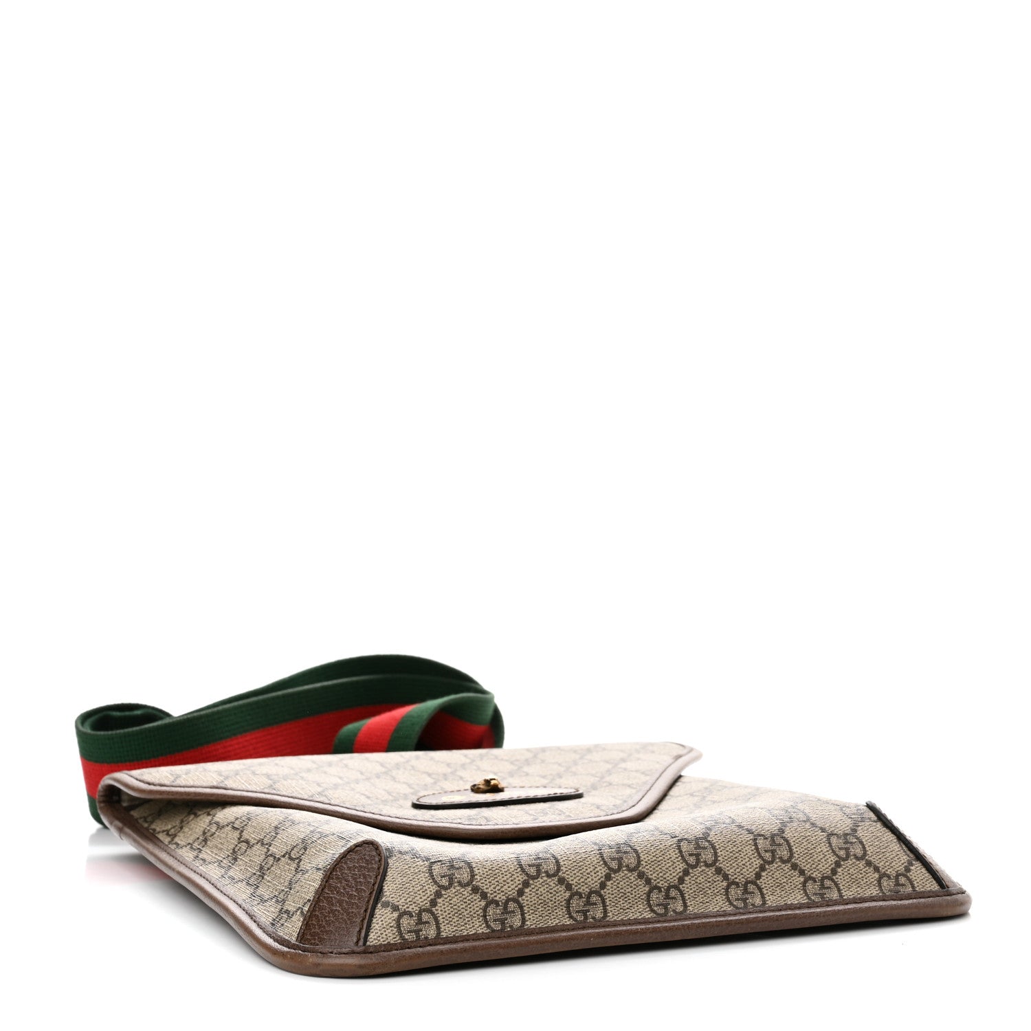 Gucci GG Supreme Monogram Web Medium Neo Vintage Flap Messenger Bag Beige New Acero 4 of 11