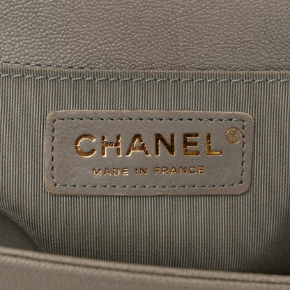 Chanel Caviar Quilted Medium Boy Flap Grey 6 of 11