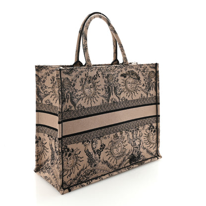 Christian Dior Canvas Embroidered Large Toile de Jouy Soleil Book Tote Beige 3 of 9