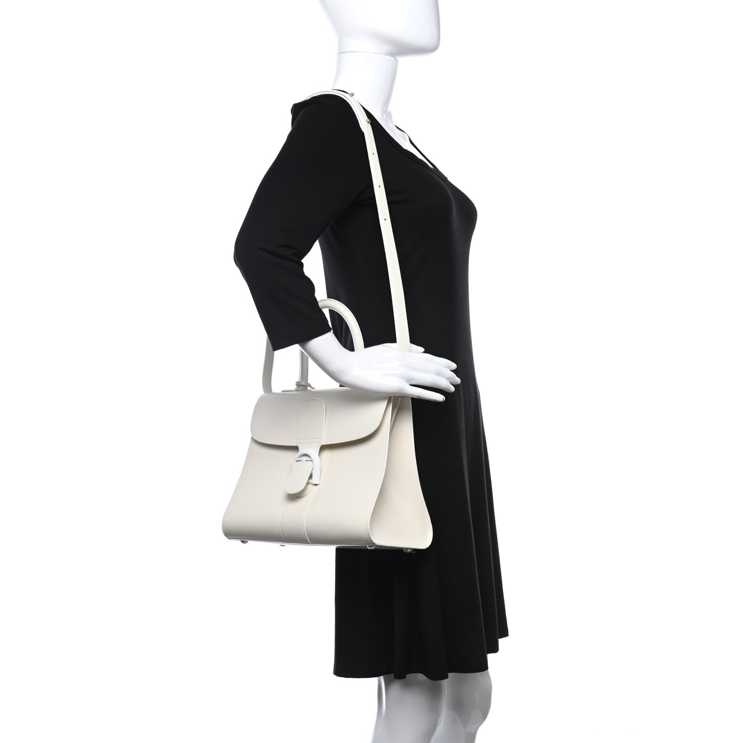 Delvaux Box Calfskin MM Brillant Satchel Ivory 2 of 12