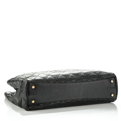 Chanel Calfskin Stitched Thin City Tote Black 4 of 8