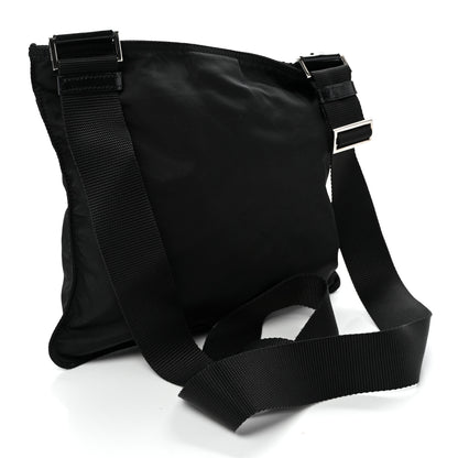 Prada Nylon Vela Flat Messenger Bag Black 3 of 9