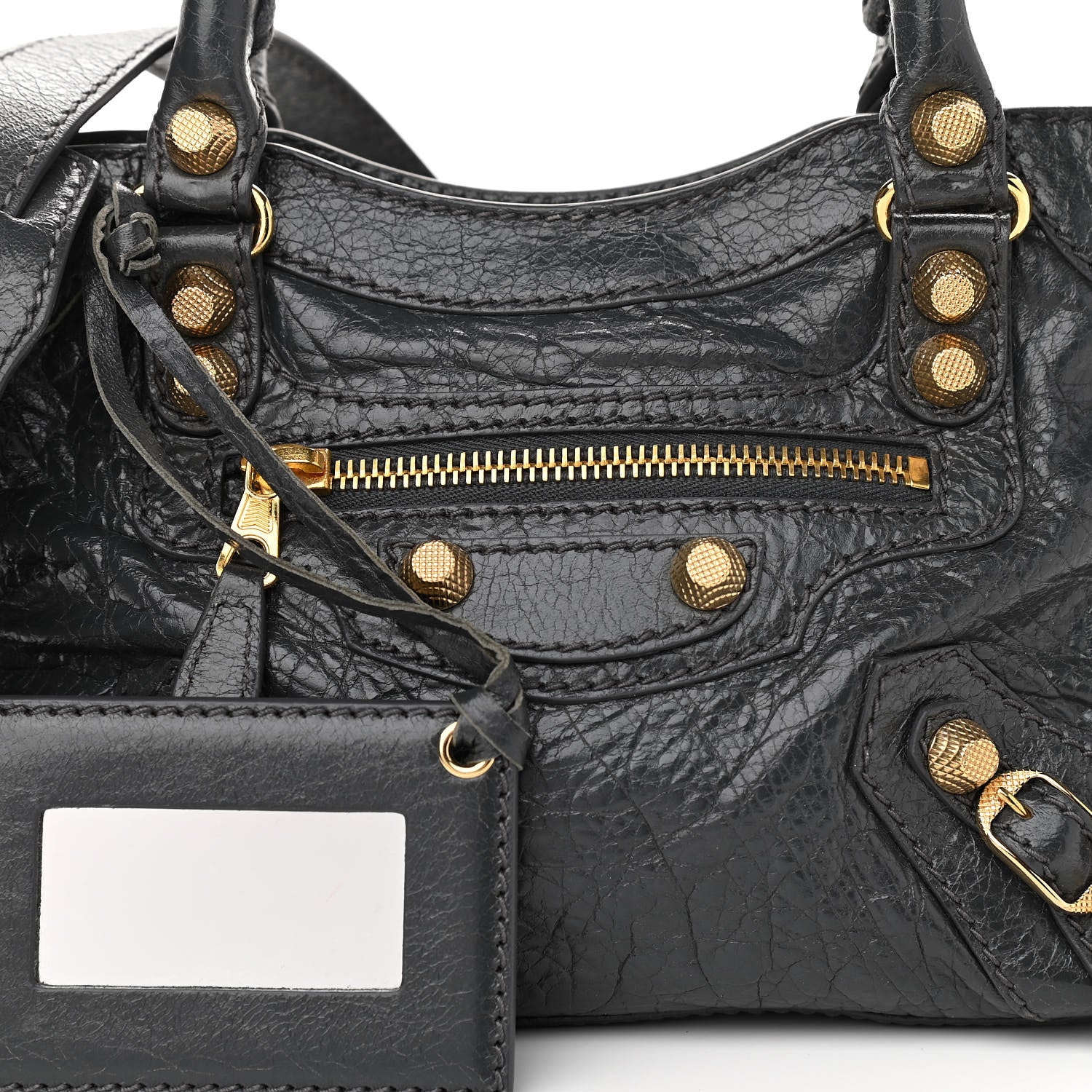 Balenciaga Agneau Giant 12 Gold Hardware Mini City Gris Fossile 8 of 12