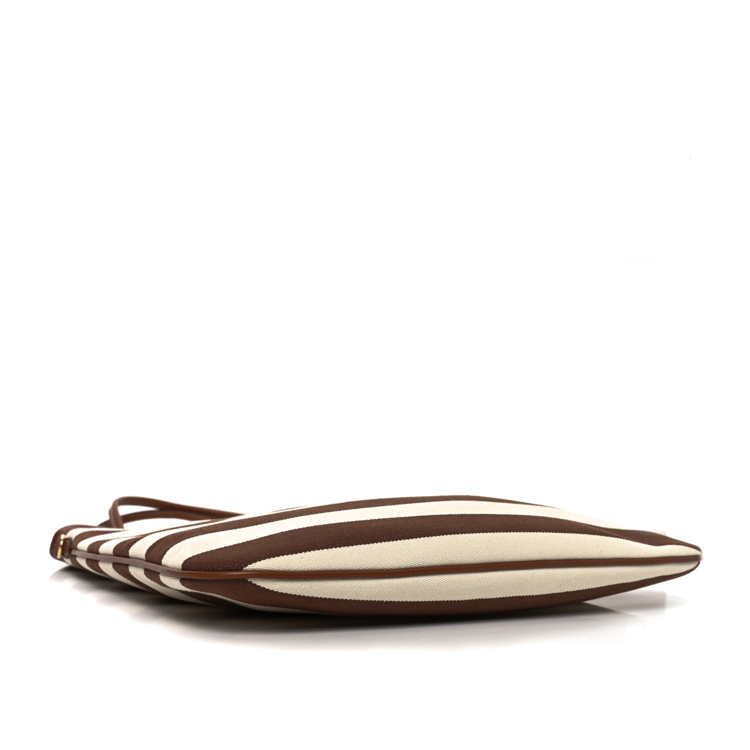 Miu Miu Canvas Calfskin Striped Ivy Cacao Naturale 4 of 9