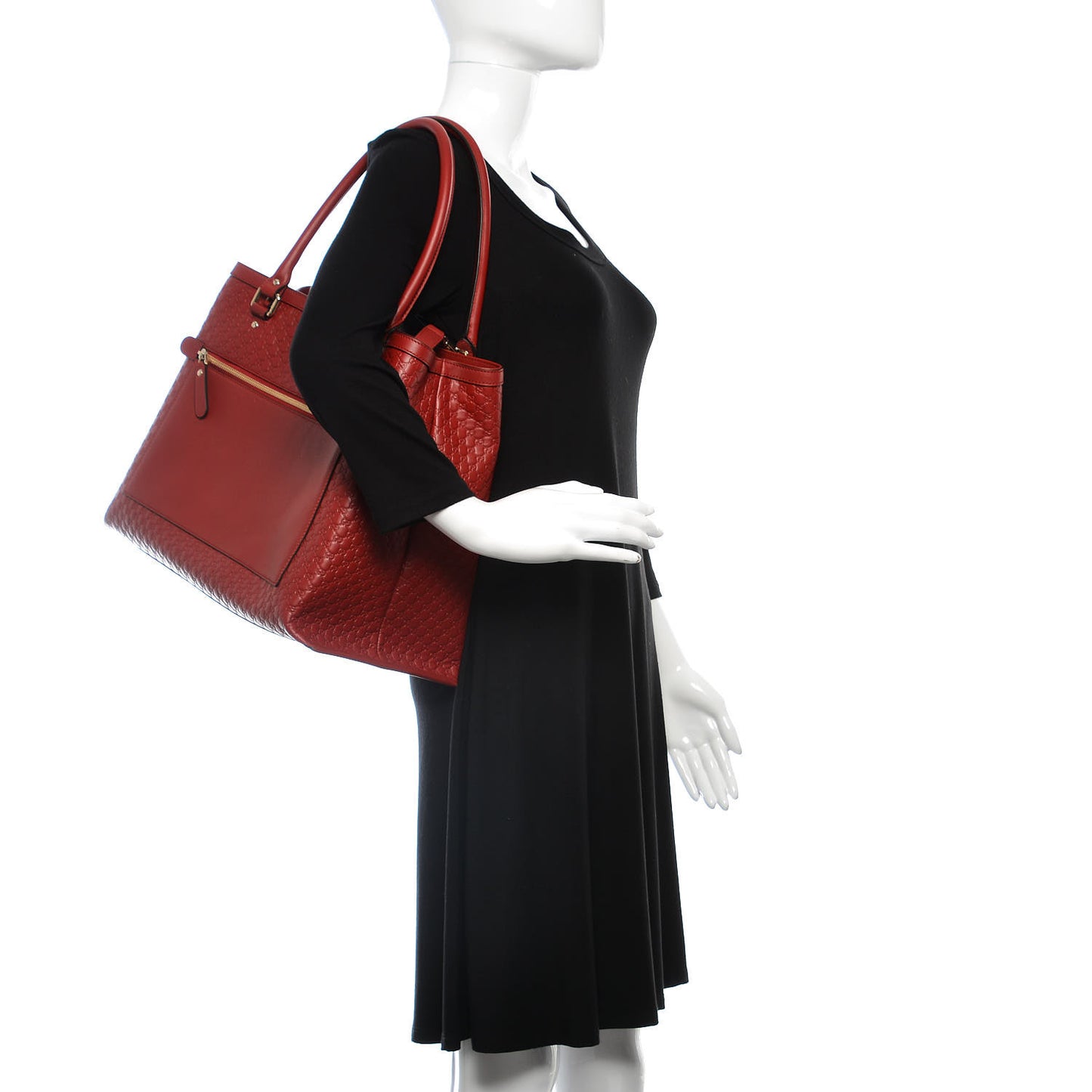 Soft Microguccissima Large Tote Red