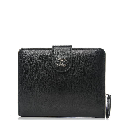 Chanel Caviar Sevruga French Compact Wallet Black 1 of 7