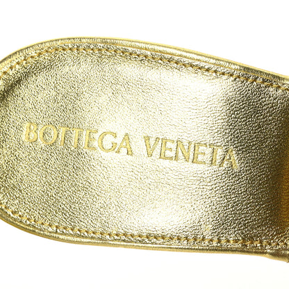 Bottega Veneta Metallic Nappa Maxi Reflection Weave Lido 90mm Mule Sandals 38.5 Gold 8 of 11