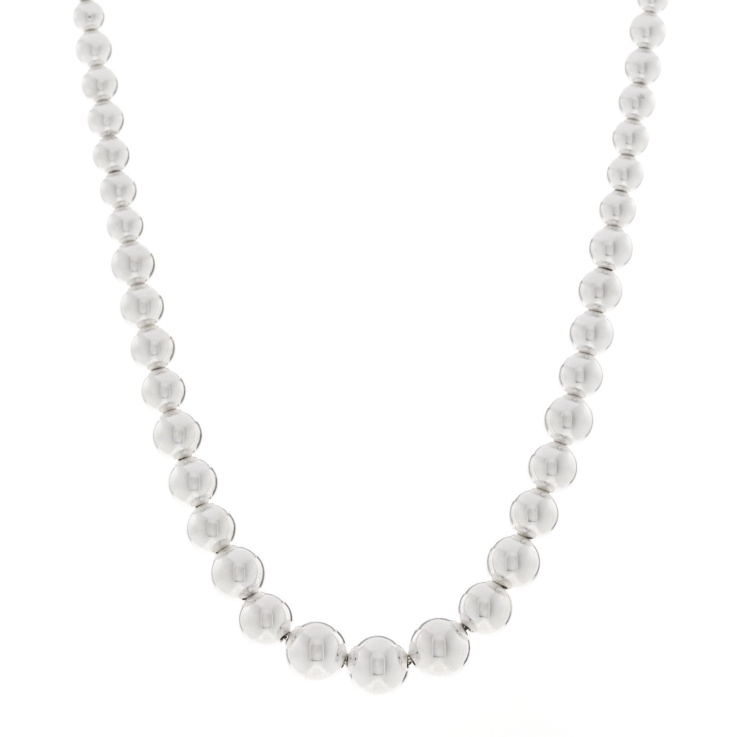Tiffany Sterling Silver HardWear Graduated Ball Necklace 1 of 4