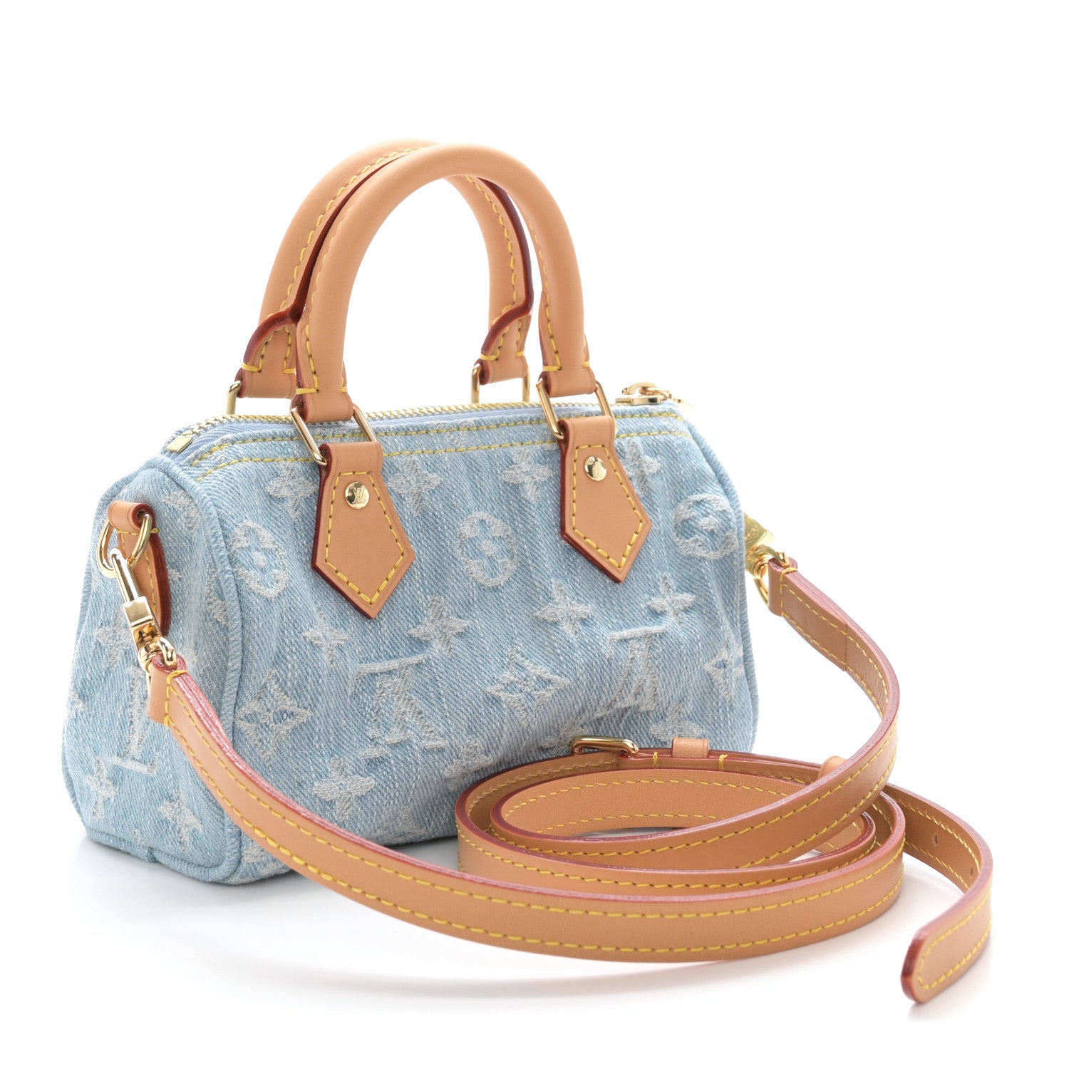 Louis Vuitton Monogram Denim Nano Speedy Sky Blue 3 of 10