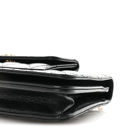 Chanel Caviar Quilted Pocket Clutch With Chain WOC Black 11 of 11