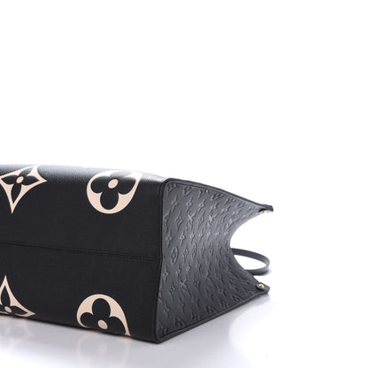 Louis Vuitton Empreinte Monogram Giant Crafty Onthego GM Black Creme 6 of 9