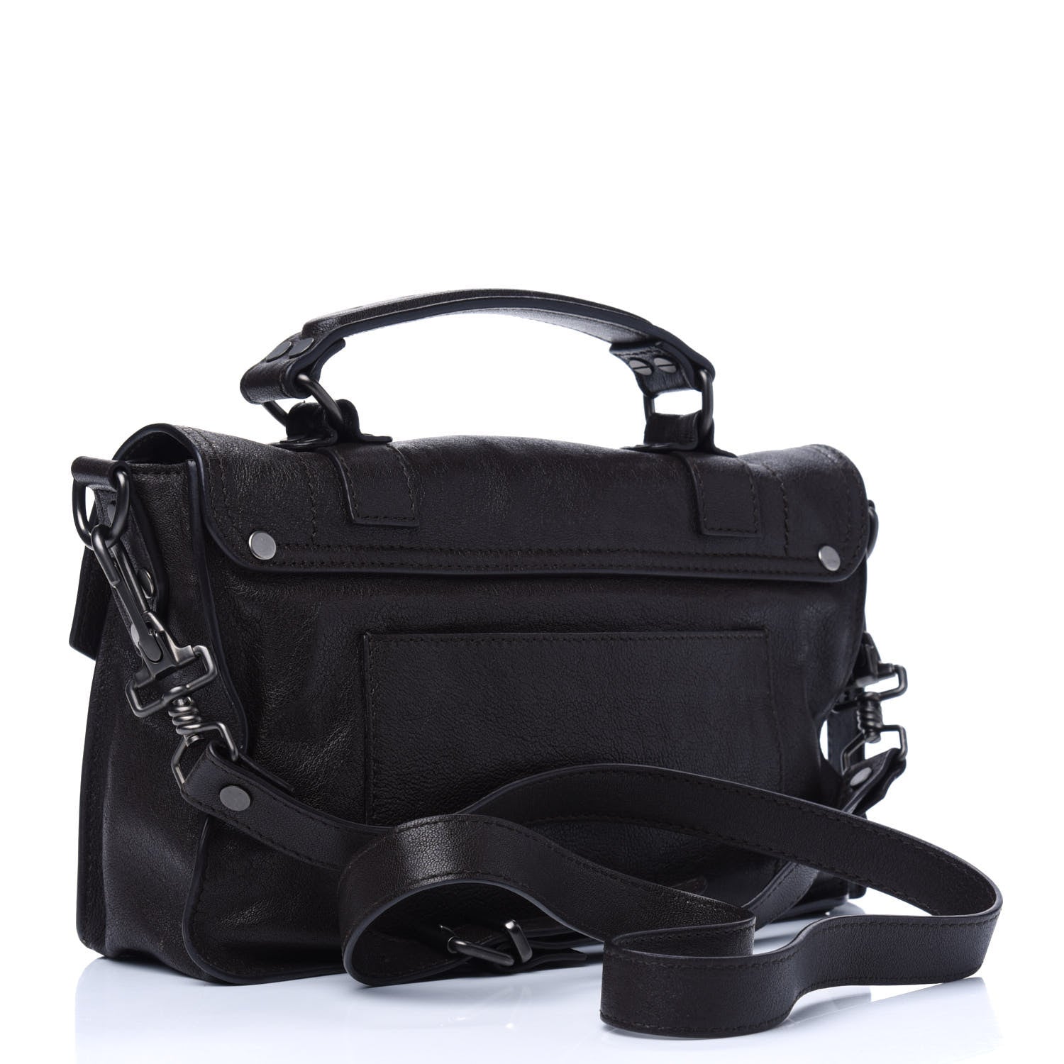 Proenza Schouler Lambskin Tiny PS1 Satchel Dark Chocolate 2 of 3