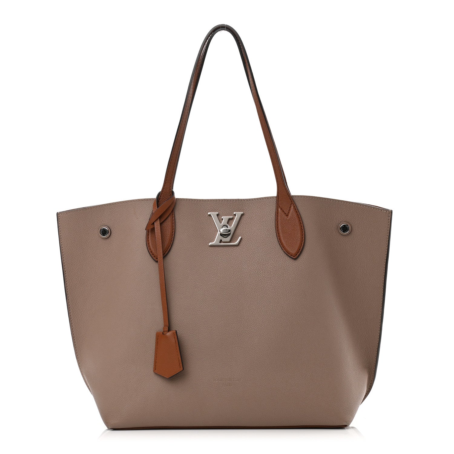 Louis Vuitton Calfskin Lockme Go Tote Vison 1 of 10