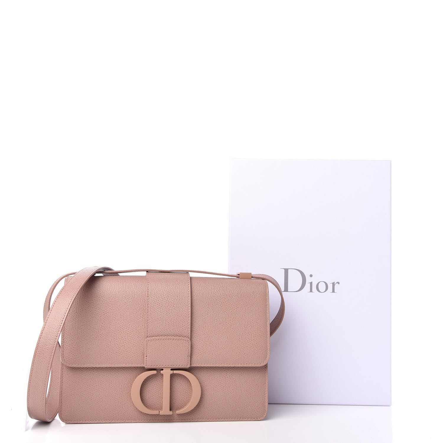 Christian Dior Ultra Matte Grained Calfskin 30 Montaigne Flap Bag Blush 8 of 8