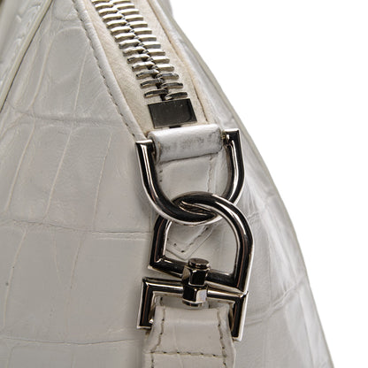 Givenchy Calfskin Crocodile Embossed Small Antigona White 9 of 15