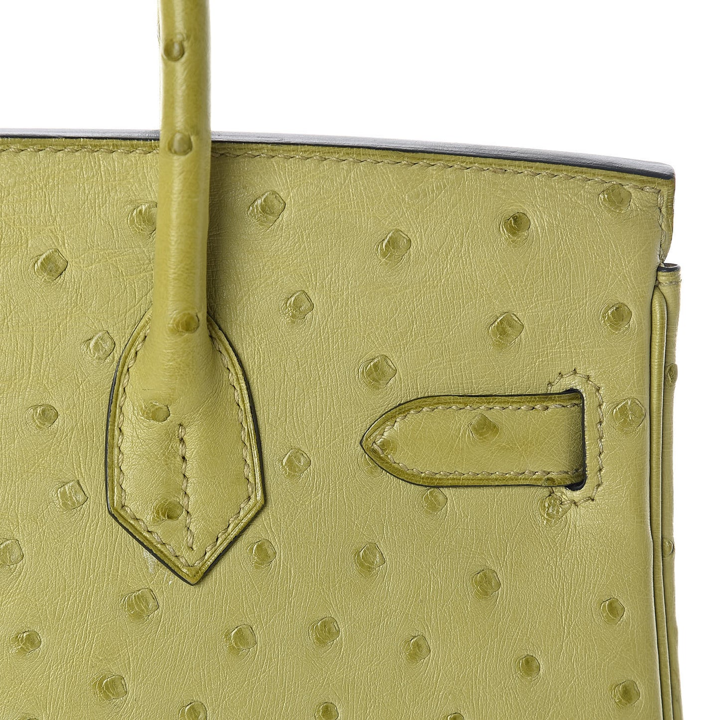 Ostrich Birkin 30 Vert Anis