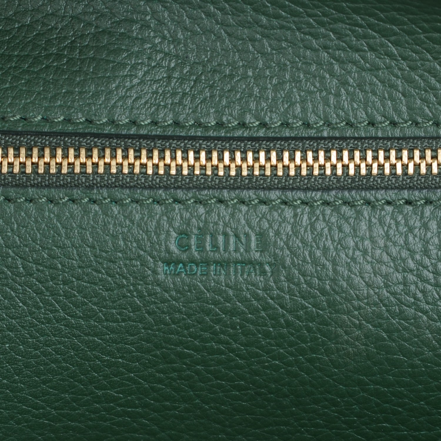 Celine Crisped Calfskin Small Tie Knot Tote Dark Green 6 of 9
