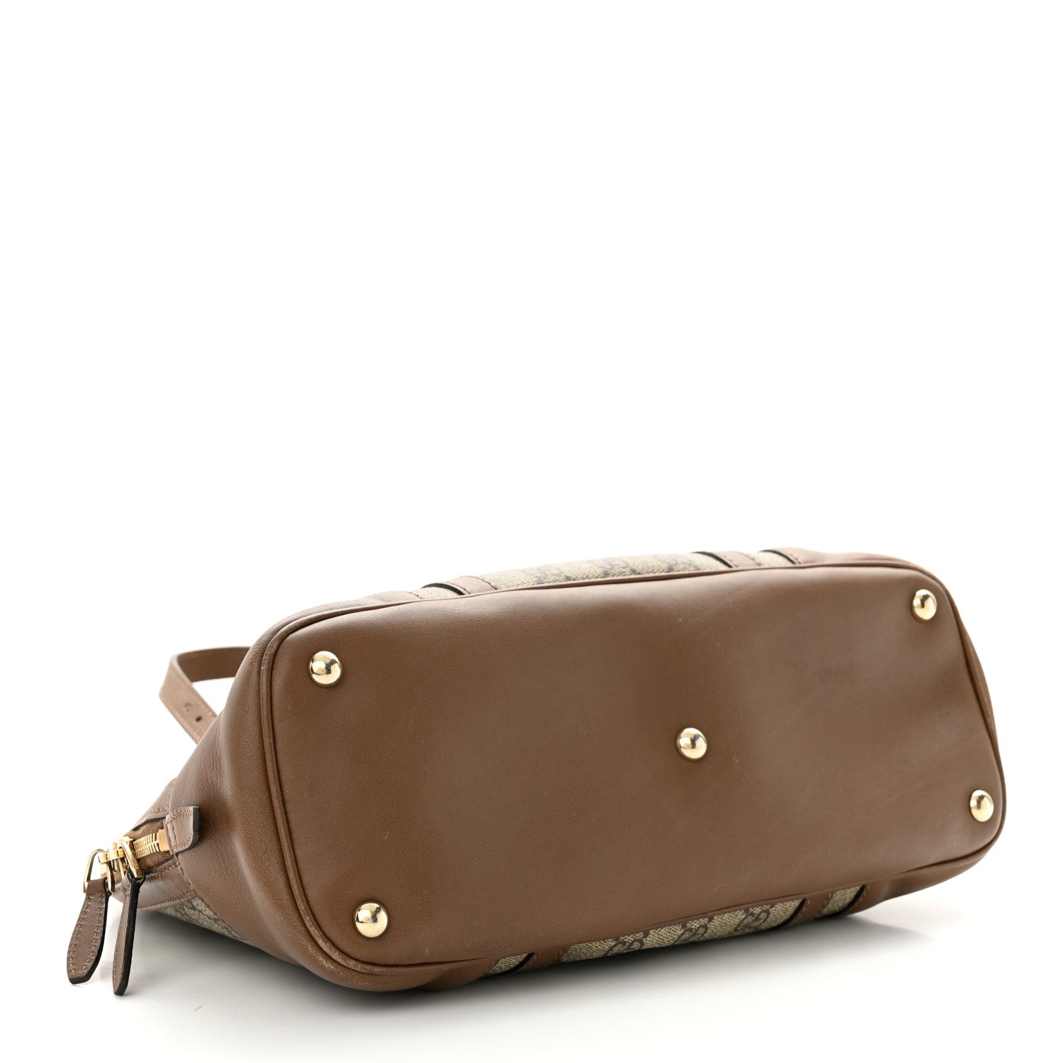 Gucci GG Supreme Monogram Margaux Calfskin Small Nice Top Handle Dome Bag Beige Ebony Acero 4 of 18
