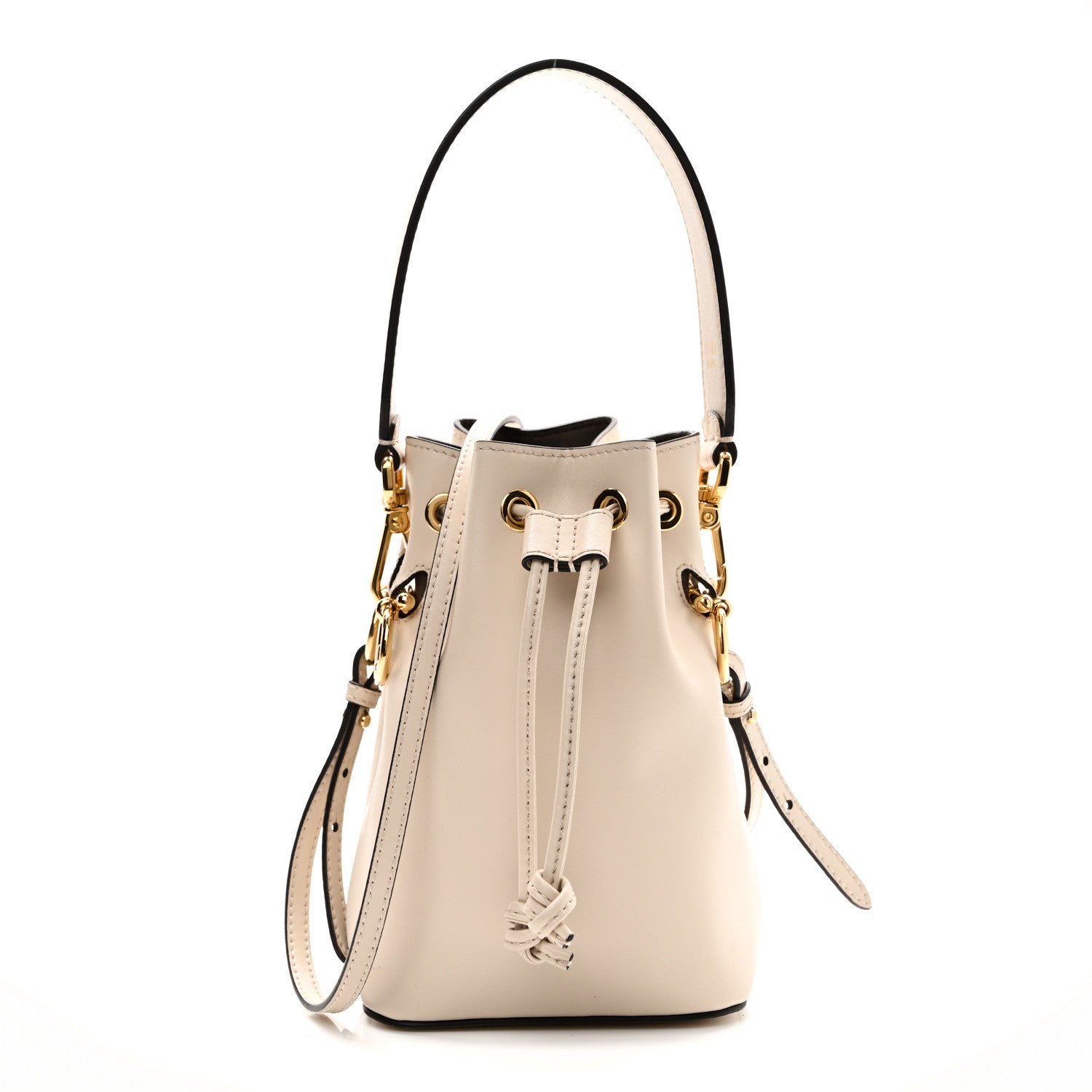 Fendi Vitello Cruise F is Fendi Mini Mon Tresor Bucket Bag White