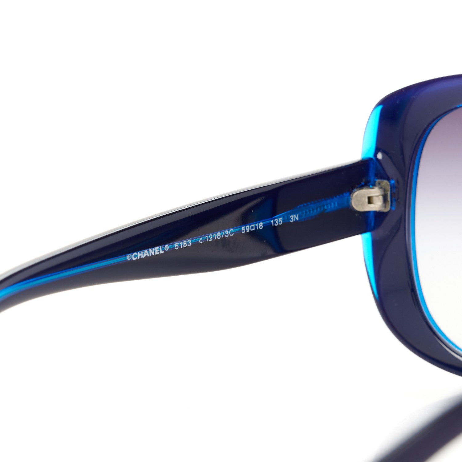 Chanel Acetate Polarized CC Sunglasses 5183 Blue 5 of 8