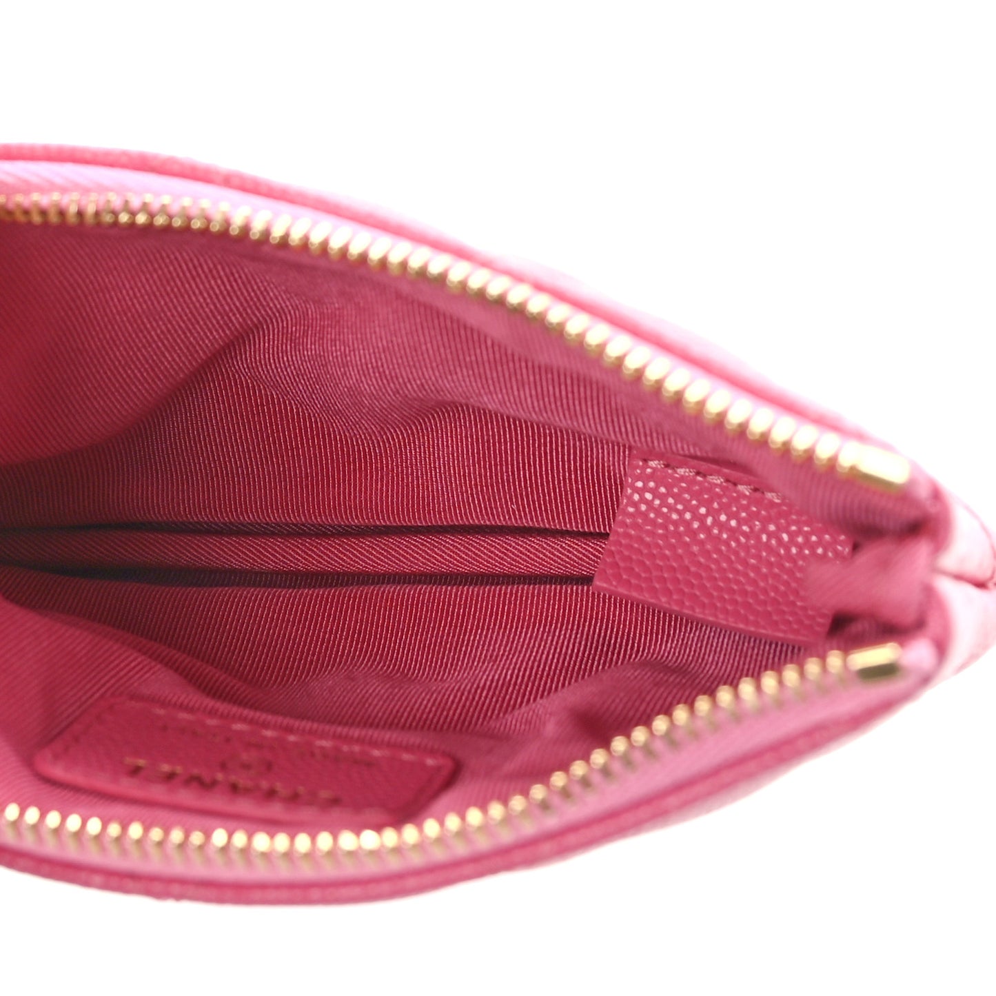 Caviar Quilted Small Cosmetic Case Pink