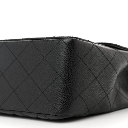 Chanel Caviar Quilted Jumbo Single Flap Black 10 of 12