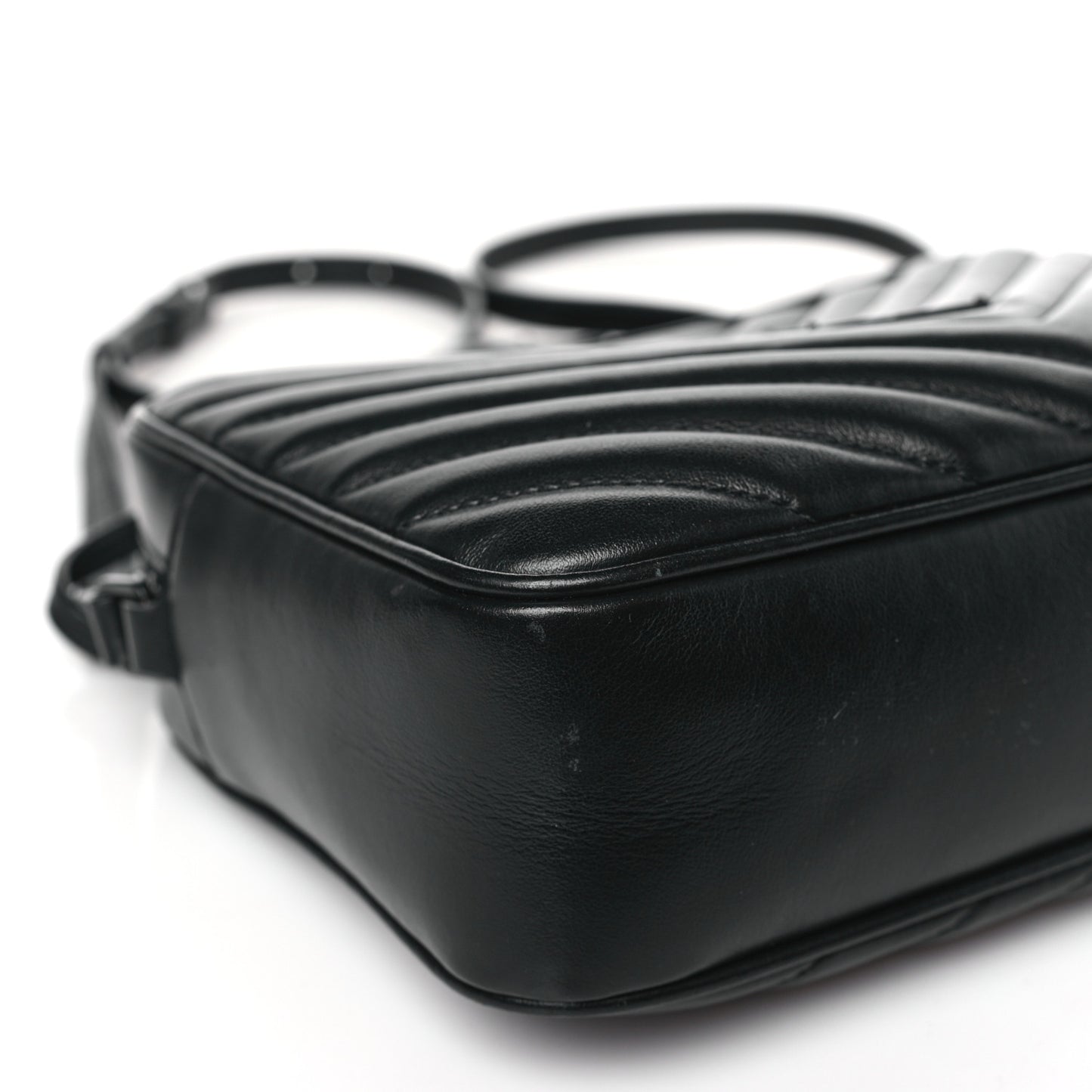 Calfskin Matelasse Monogram Monochrome Lou Camera Bag Black
