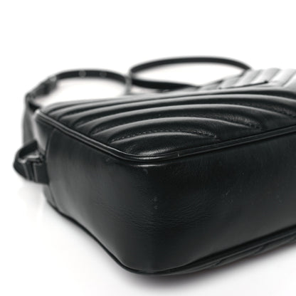 Saint Laurent Calfskin Matelasse Monogram Monochrome Lou Camera Bag Black 8 of 9