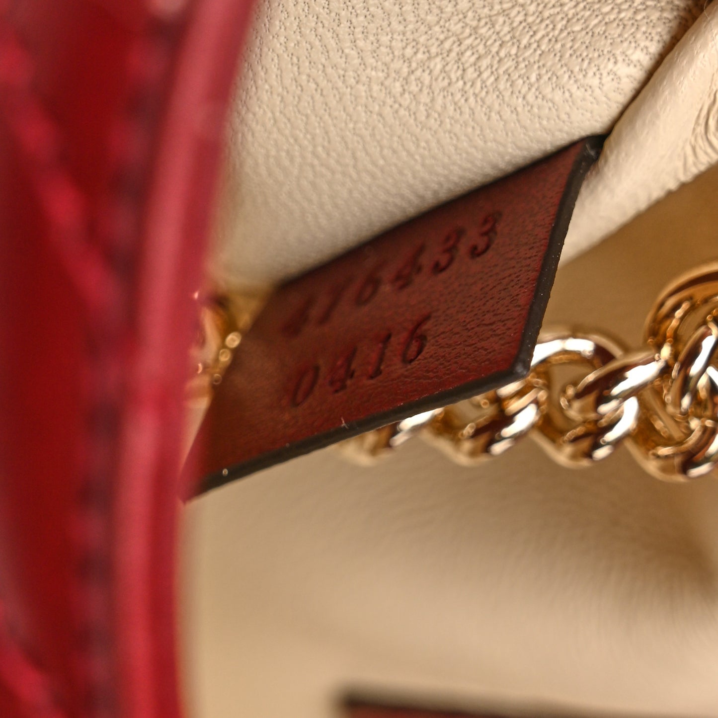 Calfskin Matelasse Super Mini GG Marmont Shoulder Bag Rosso Ancora