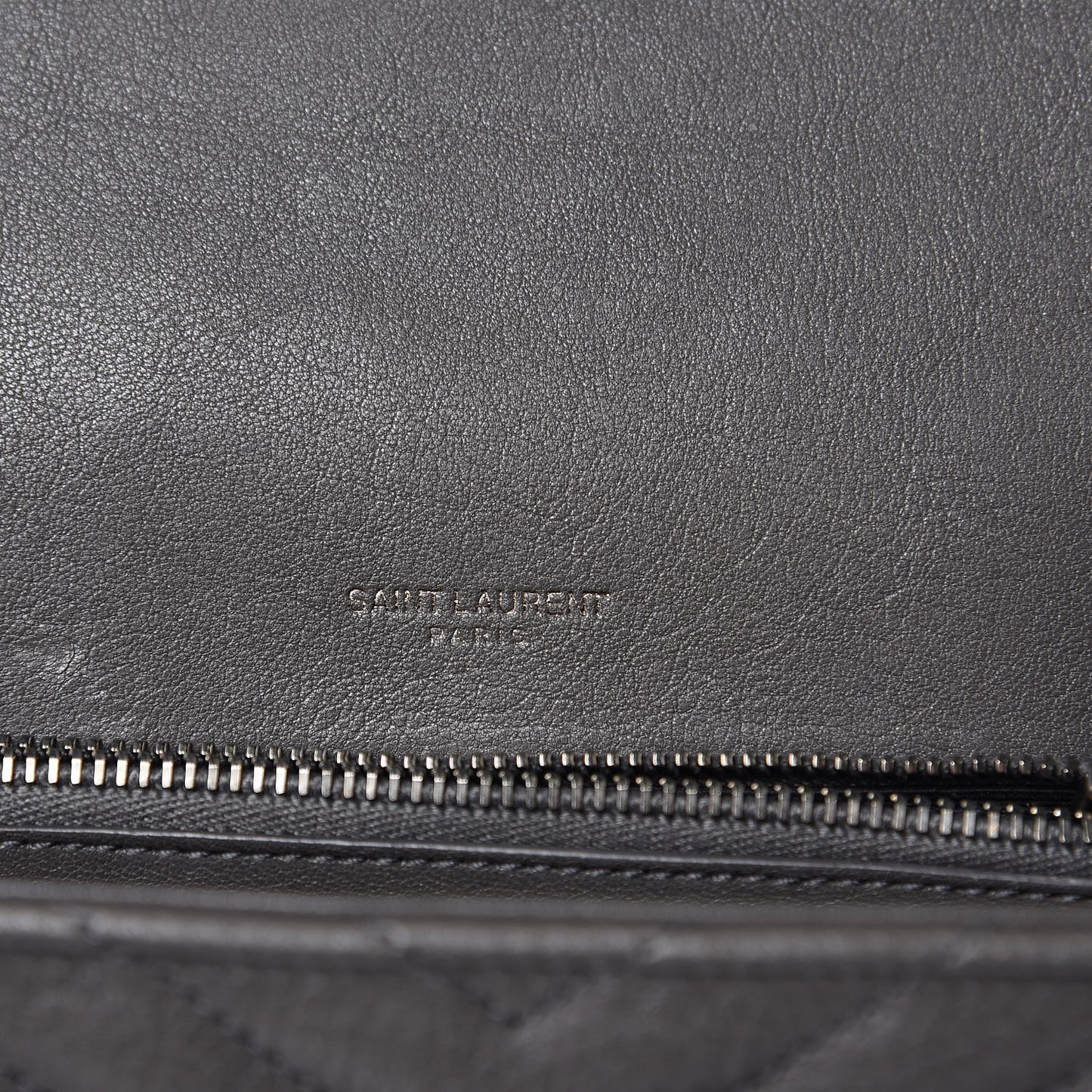 Sheepskin Matelasse Chevron Monogram Medium College Bag Asphalt