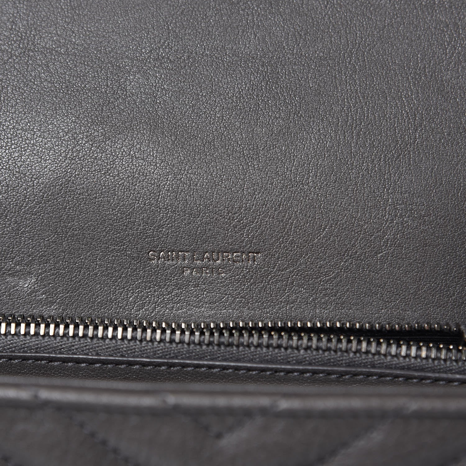 Saint Laurent Sheepskin Matelasse Chevron Monogram Medium College Bag Asphalt 6 of 10