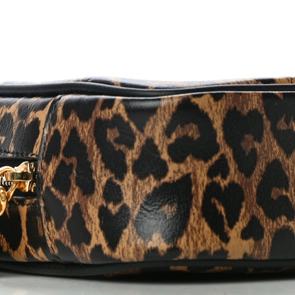 Saint Laurent Calfskin Heart Leopard Print Monogram Mini Lou Camera Bag Toffee 9 of 10