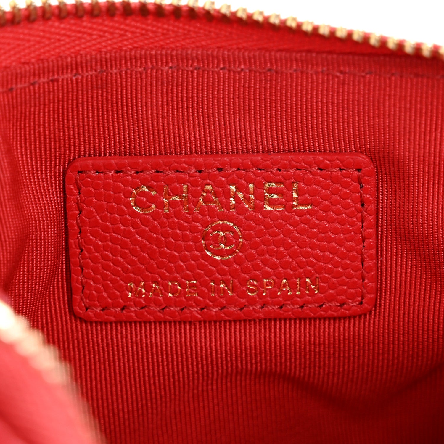 Chanel Caviar Quilted Small Cosmetic Case Dark Pink 6 of 8