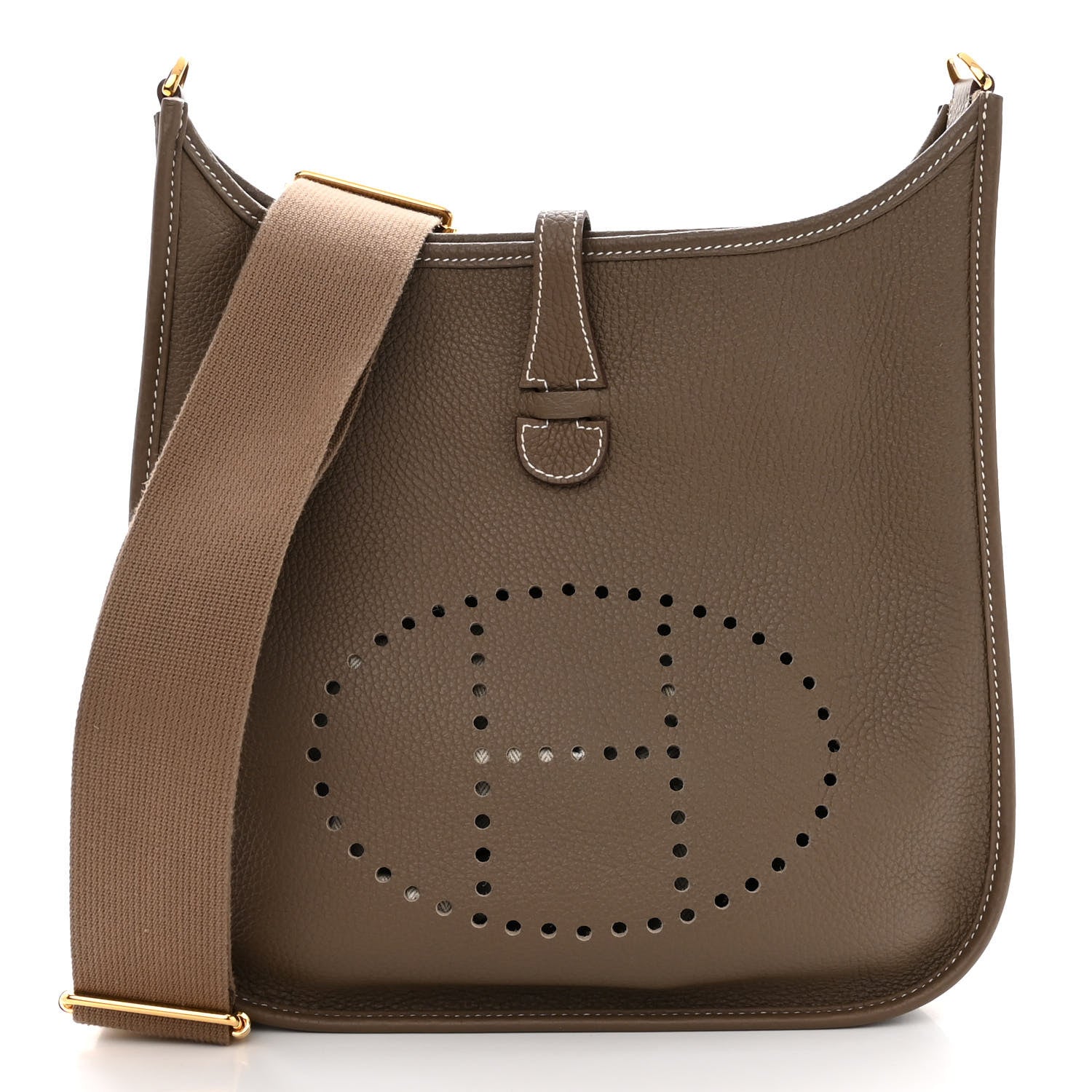 Hermes Taurillon Clemence Evelyne III PM Etoupe 1 of 10
