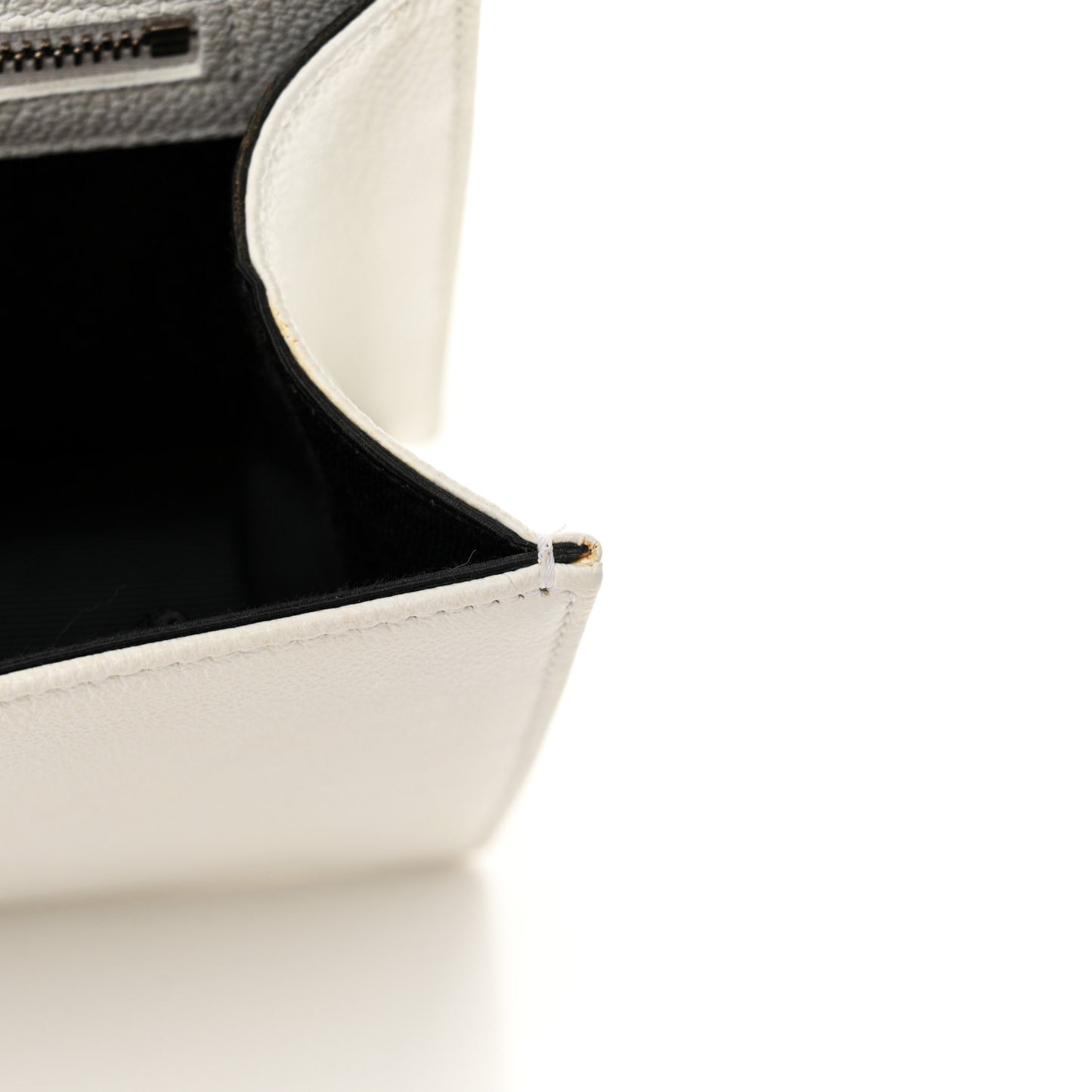 Calfskin Medium Diorama Flap Bag Off White