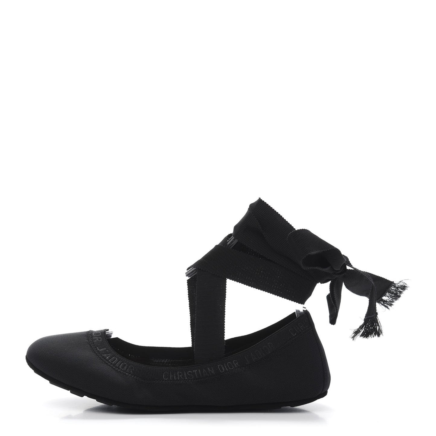 Micro Resille Academy Lace-Up Ballerina Flats 38 Black
