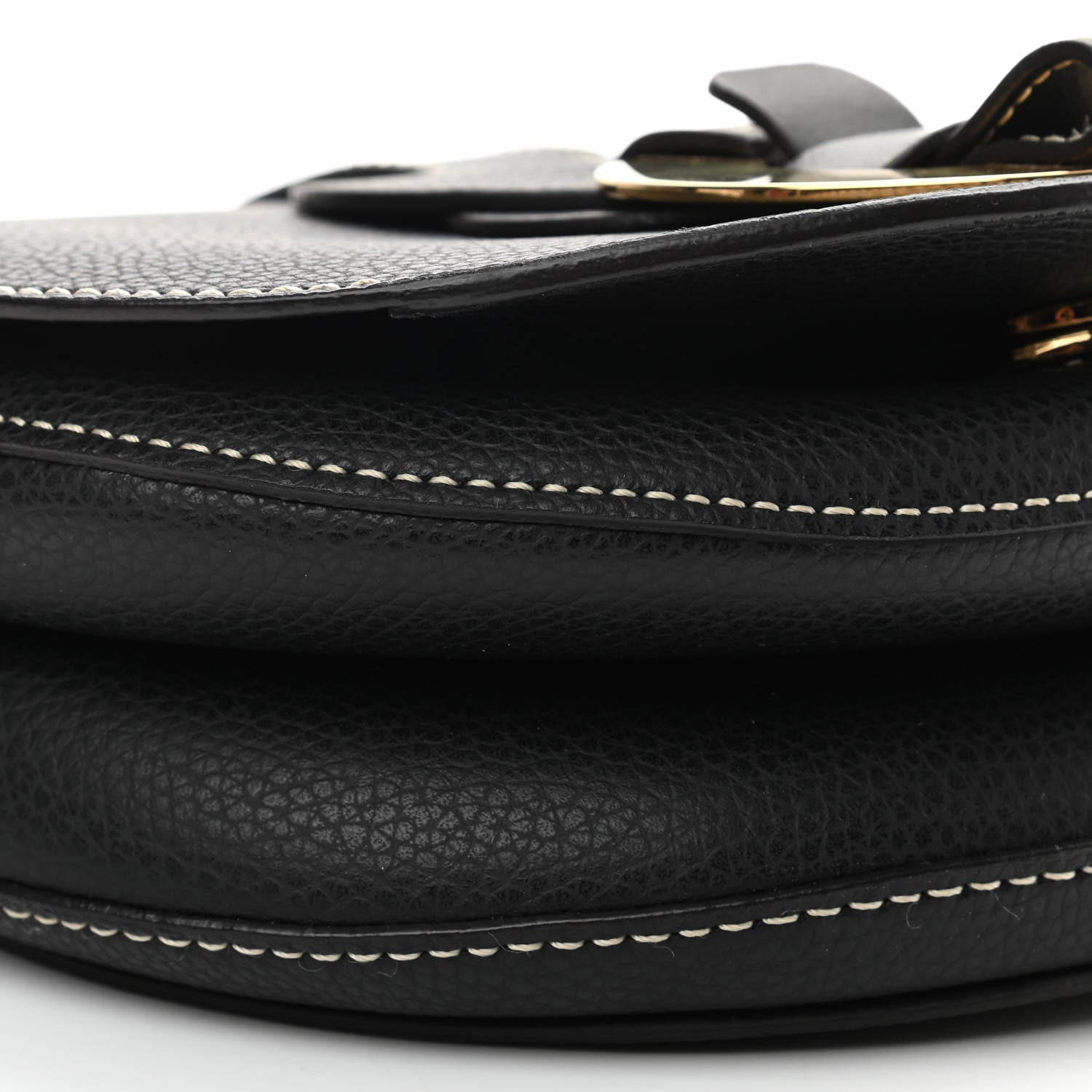 Chloe Grained Calfskin Small Darryl Saddle Crossbody Bag Black 8 of 9