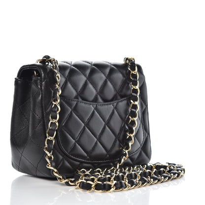 Chanel Lambskin Quilted Mini Square Flap Black 3 of 10