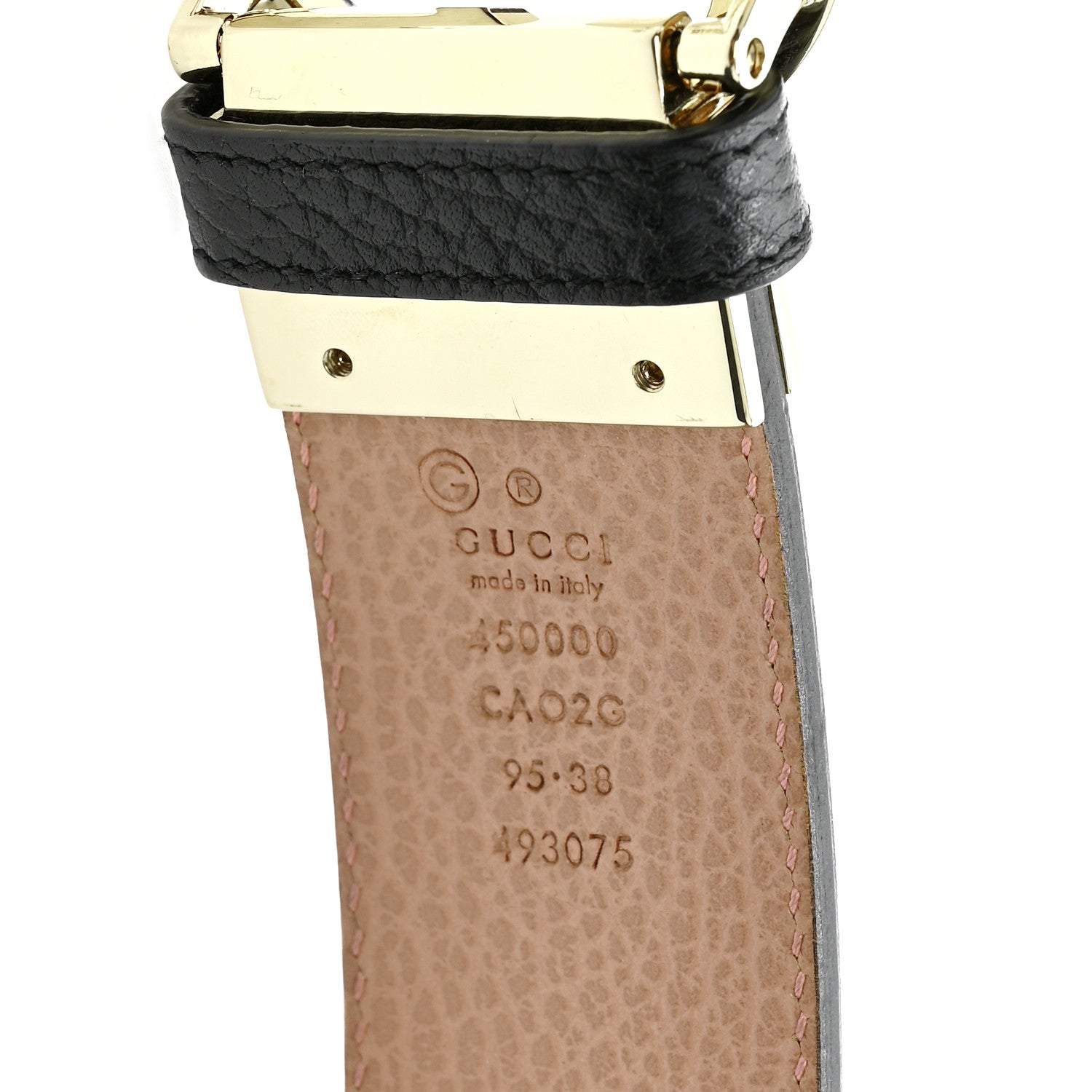 Gucci Calfskin 1973 Reversible Belt 95 38 Black Pink 3 of 5