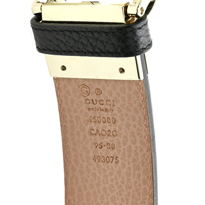 Gucci Calfskin 1973 Reversible Belt 95 38 Black Pink 3 of 5