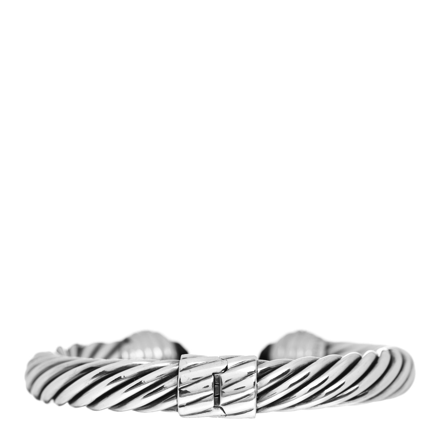 Sterling Silver 18k White Gold Diamond Black Onyx 10mm Cable Classics Bracelet