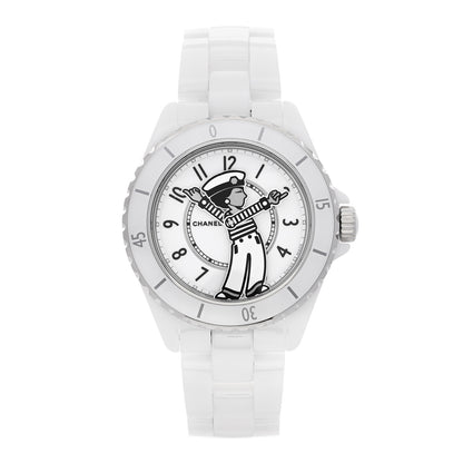 Chanel Stainless Steel Ceramic 38mm J12 Limited Edition Mademoiselle La Pausa Automatic Watch White 1 of 5