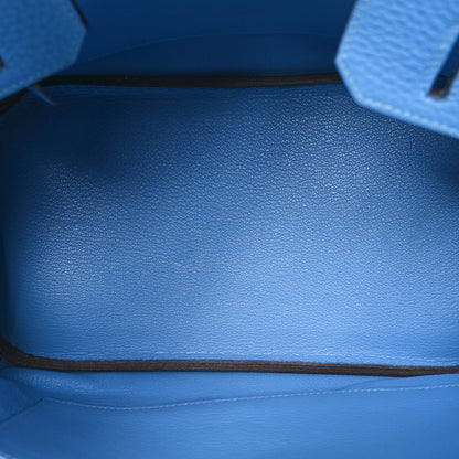 FASHIONPHILE Taurillon Clemence Birkin 30 Bleu Paradis 5 of 10