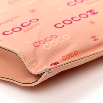 Chanel Canvas Printed Logo Tote Pink 7 of 7